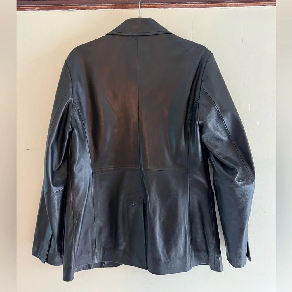 Quince Leather Blazer - L - Picture 5 of 9